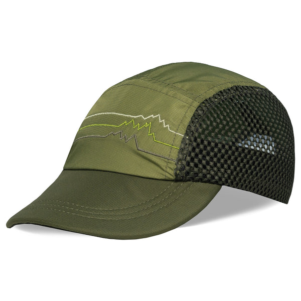 Mountains Olive Crusher Hat