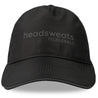 A black hats with performance features with a tonal design including pickleball paddles and balls.