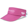 Pink Pickleball Visor featuring a pickleball design with paddles and balls in tonal details.