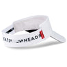 A White Pickleball visor featuring a Pickleball design with Pickleball Paddles and Balls in tonal details