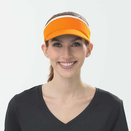 Golf Tennis Visor Cap, Orange Sun Visor Cap, Yellow Orange Visor